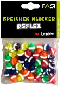 FASI Speichenklicker Reflex Beutel à 36 Stück, farblich sortiert 