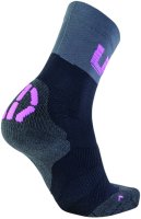 UYN Lady Cycling Light Socks black / grey / rose violet 35-36