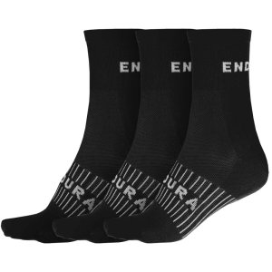 Endura Coolmax® Race Socken (Dreierpack): Schwarz - L-XL