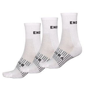Endura Coolmax® Race Socken (Dreierpack): Weiß - L-XL
