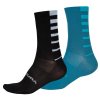 Endura Coolmax® Stripe Socken (Doppelpack): Kingfisher - S-M