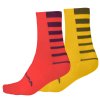 Endura Coolmax® Stripe Socken (Doppelpack): Granatapfel - L-XL