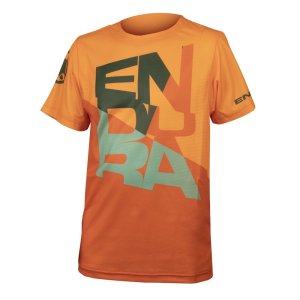 Endura Kinder SingleTrack Core T-Shirt: Mandarine  - 11-12yrs